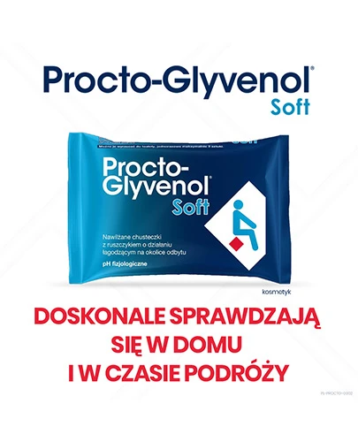 Procto-Glyvenol Soft chusteczki nawilżane z ruszczykiem 30 sztuk