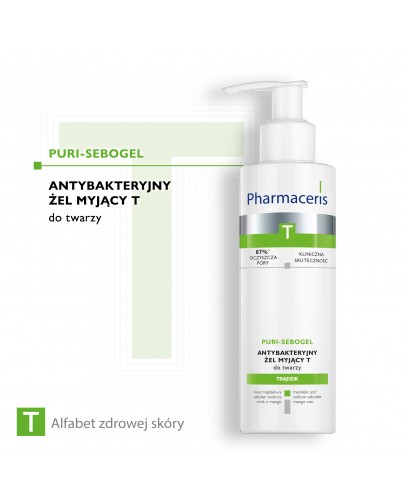 Pharmaceris T Puri-Sebogel antybakteryjny żel myjący do twarzy 190 ml