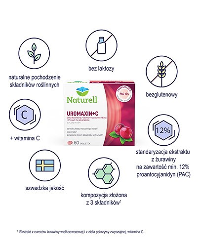 Naturell Uromaxin + C 60 tabletek