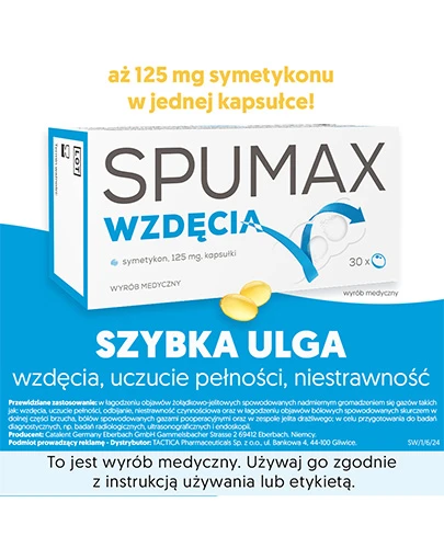 Spumax Wzdęcia 125mg 30 kapsułek