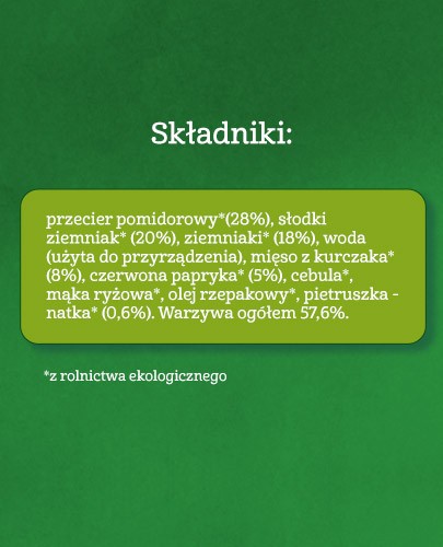 Nestlé Gerber Organic słodkie ziemniaki z warzywami i kurczakiem po 10 miesiącu 190 g