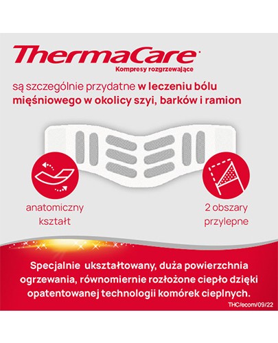 ThermaCare kompresy rozgrzewające na szyję ramiona nadgarstki 2 sztuki