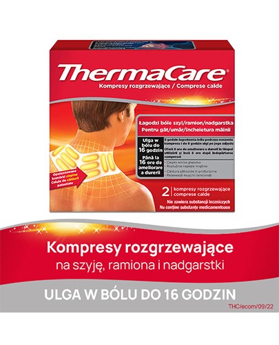 ThermaCare kompresy rozgrzewające na szyję ramiona nadgarstki 2 sztuki