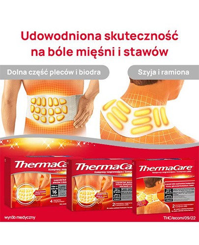 ThermaCare kompresy rozgrzewające na dolne okolice pleców i stawy biodrowe 2 sztuki