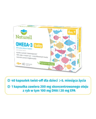 Naturell Omega-3 baby 40 kapsułek twist-off