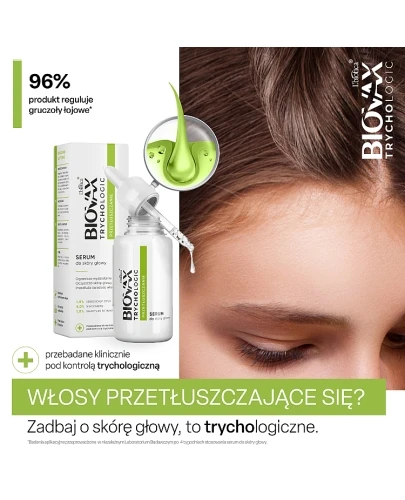 Biovax Trychologic Przetłuszczanie Serum do skóry głowy 50 ml