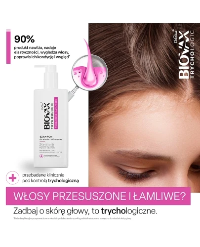 Biovax Trychologic Przesuszenie i Łamliwość Szampon do włosów i skóry głowy 200 ml