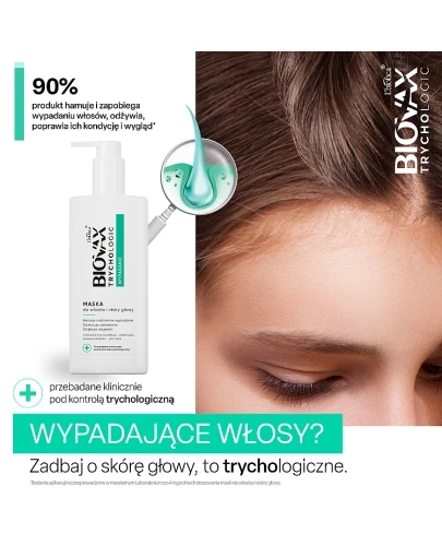 Biovax Trychologic Wypadanie maska do włosów i skóry głowy 200 ml