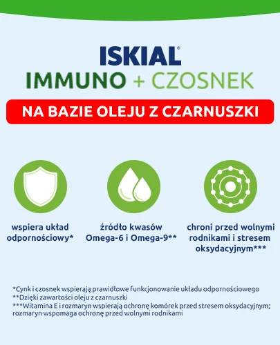 Iskial Immuno + Czosnek 60 kapsułek