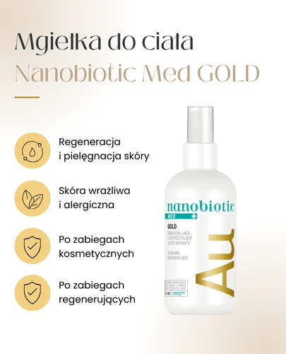 Nanobiotic Med Gold odbudowujące i oczyszczające złoto spray 150 ml