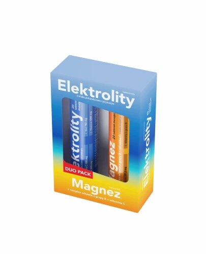 Panawit Duo Pack Elektrolity o smaku pomarańczowo-cytrynowym + Magnez o smaku pomarańczy i mango 20 tabletek musujących + 20 tabletek musujących