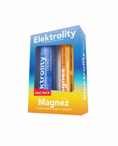 Panawit Duo Pack Elektrolity o smaku pomarańczowo-cytrynowym + Magnez o smaku pomarańczy i mango 20 tabletek musujących + 20 tabletek musujących