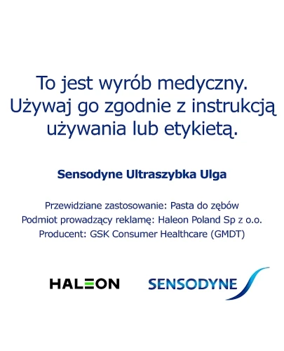 Sensodyne Ultraszybka Ulga pasta do zębów 75 ml