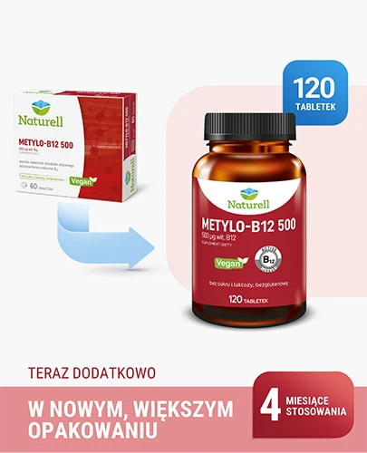 Naturell Metylo-B12 500 120 tabletek