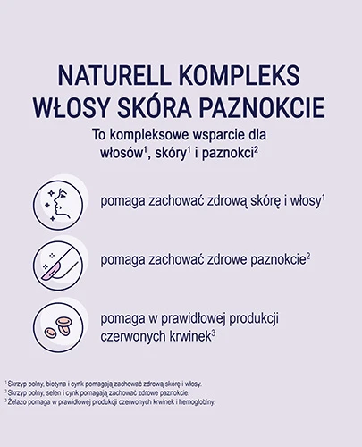 Naturell Kompleks Włosy Skóra Paznokcie 120 tabletek