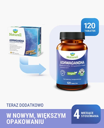 Naturell Ashwagandha 120 tabletek