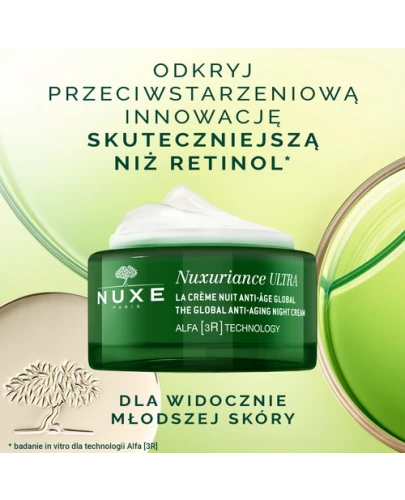  Nuxe Nuxuriance Ultra krem przeciwstarzeniowy na noc 50 ml + Nuxe Nuxuriance Ultra krem przeciwstarzeniowy do skóry wokół oko 15 ml [ZESTAW]